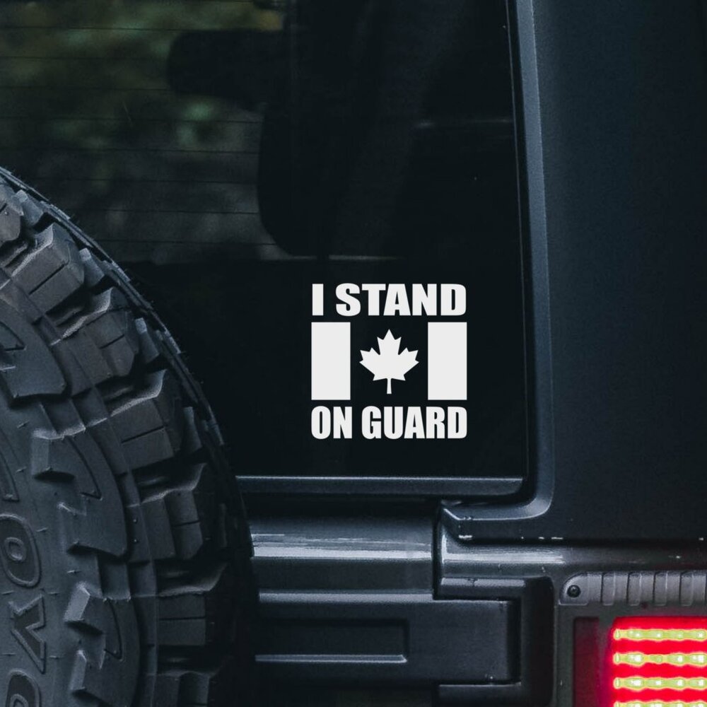 I stand on guard, Canadian car Decal/Sticker